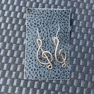 Gold Treble Clef Earrings